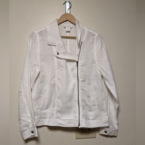 Cynthia Rowley White Utility Jacket Lightweight Casual M
